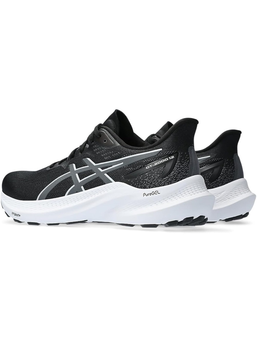 Asics Black and White Women's Running Shoes - Picture 2 of 14